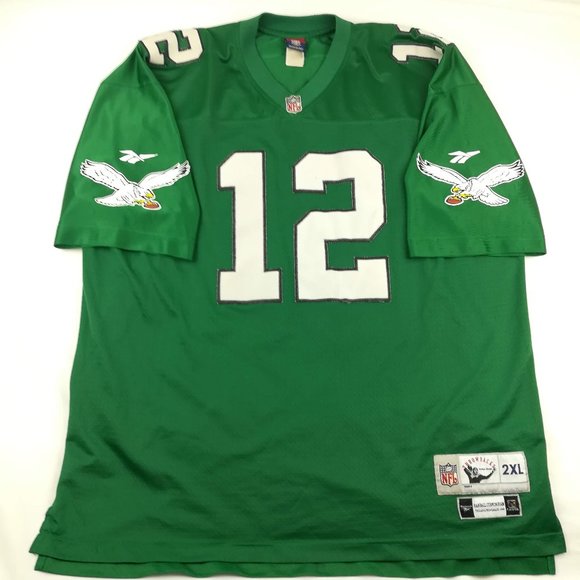 Reebok Philadelphia Eagles Vintage Randall Cunningham Sewn Green Jersey - Picture 1 of 10